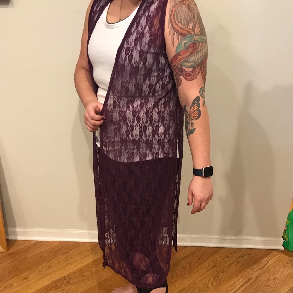 Plum Lace Joy Vest